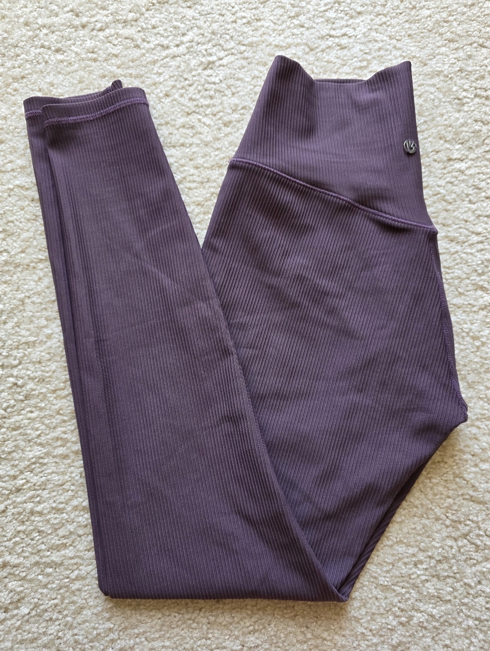 Buffbunny Collection Material Girl Ribbed Leggings Dusty Purple M